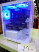 1 x Gaming PC, fitted with AsrockB450M motherboard, 32GB Ram, AMD Rizen 5 processor, 1TB hard drive,