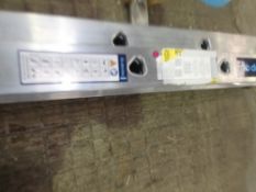 1 x T.B. Davies 2.5-3.6m Taskmaster double extension ladder, date of manufacture 10/2025 and with