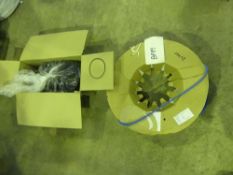 A quantity of 100mm O ring seals and 250m x 10mm x 6mm blue belt - (BP cage 18)BP89