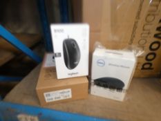 1 x Alienware wireless AW620M gaming mouse, x Dell WM126 wireless mouse and 1 x Logitech B100
