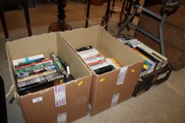 Three boxes of miscellaneous mostly modern hardbac