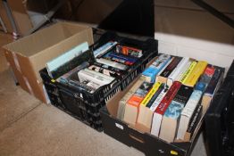 Three boxes of miscellaneous mostly hardback and p