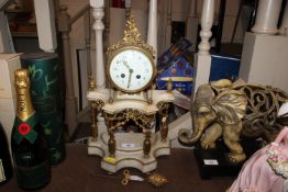 A 19th Century French gilt bronze and marble mante