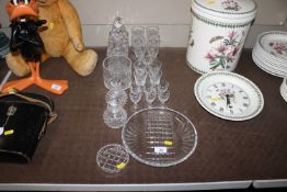 A quantity of cut table glassware to include Webb