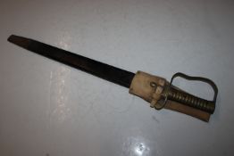 An Artillery sword circa 1856 with serrated top. T