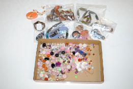 A collection of silver plated mounted hand made je