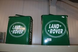 Two reproduction Land Rover storage boxes in the form of petrol cans (154)