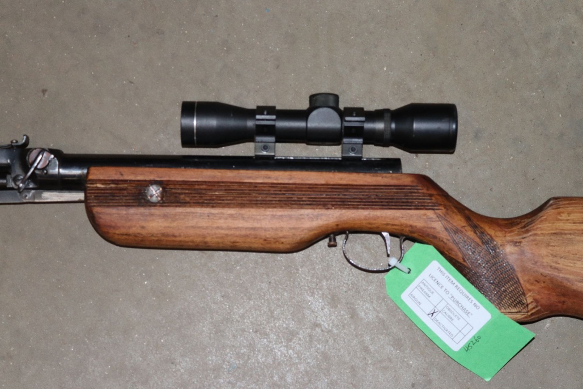A Relum Tornado .22 air rifle and sight AF