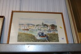 Richard Cox, watercolour study of Wivenhoe Essex