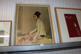 After Vladimeer Tretchikoff, framed coloured print