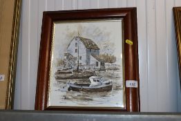 Richard Cook, watercolour study of Woodbridge Tide