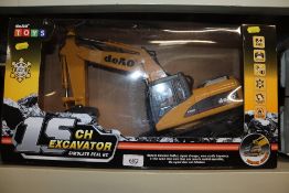A remote control excavator sold as seen
