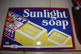A reproduction Sunlight Soap advertising sign (?)