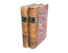 'History Of The Earth And Animated Nature' by Goldsmith, two volumes part leather bound with hand