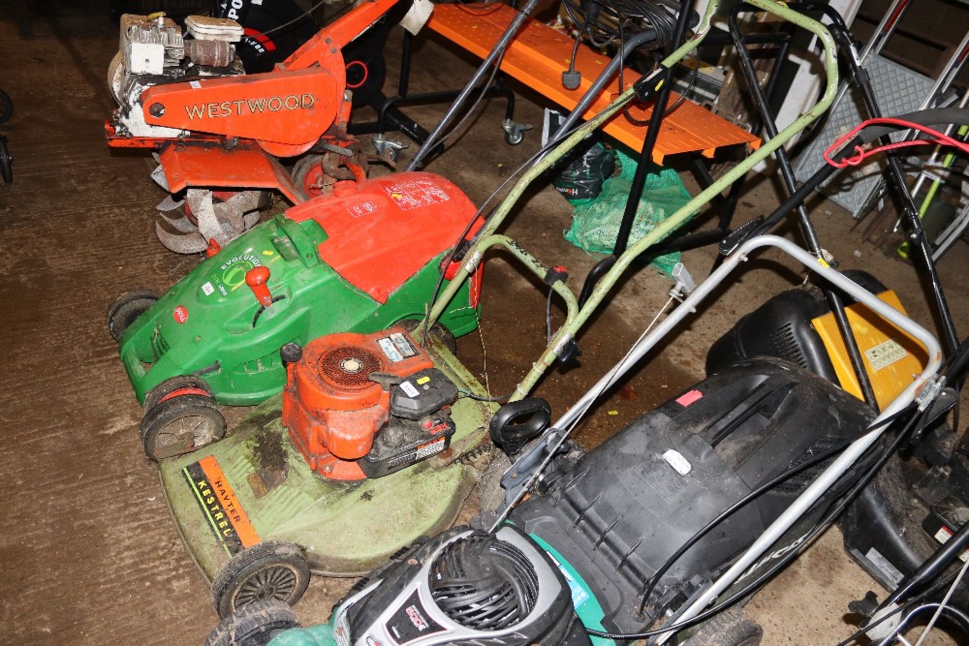 A Hayter Kestrel petrol rotary lawn mower