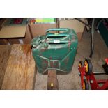 A metal 20L Jerry can