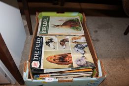 A box containing various vintage The Field magazin