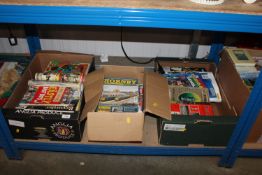 Three boxes containing various annuals, Hornby mag