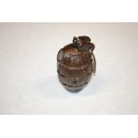 A WWII Mills No. 36 hand grenade (inert)