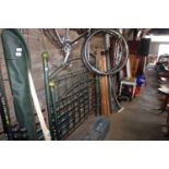 A brass and iron style double bed frame