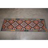 An approx. 202cms x 64cms Maimana Kilim runner