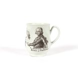 An early 19th Century Worcester baluster mug, commemorating the King of Prussia, 9cm high