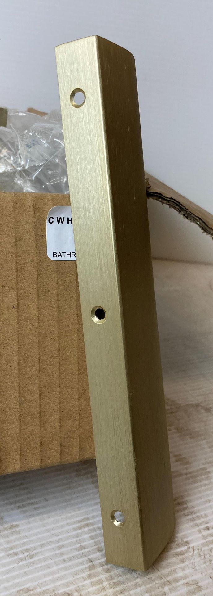 46 x brushed brass 20cm door handles (CWH Ref: E06) - Image 2 of 3