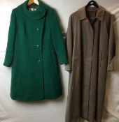 Two ladies coats; Burberrys brown trench coat,