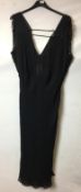 Karen Millen black silk dress size UK14,