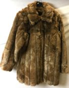 Dennis Basso faux fur jacket size M with zip fastening,