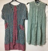 Two ladies dresses - NW3 multi-coloured size 12 with tie,