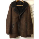 Men's sheepskin brown jacket,
