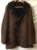 Men's sheepskin brown jacket,
