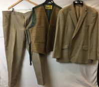 Three men's garments; Brook Taverner fawn sports jacket,