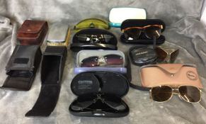 Eleven items including seven pairs of sunglasses - Gucci half rimless,