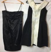 Two evening dresses; Jaeger black size UK16,