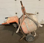 Petrol powered cement/concrete mixer,