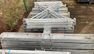 Galvanized 5 x uprights, 5 x bay double-sided pallet storage racking,