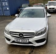 MERCEDES C220D AMG LINE AUTOMATIC 4 DOOR SALOON (2135cc) - Diesel - Silver - Black leather interior