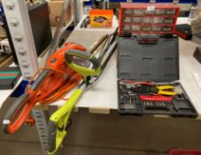 4 x assorted items to include Flymo hedge trimmer, Ryobi strimmer,