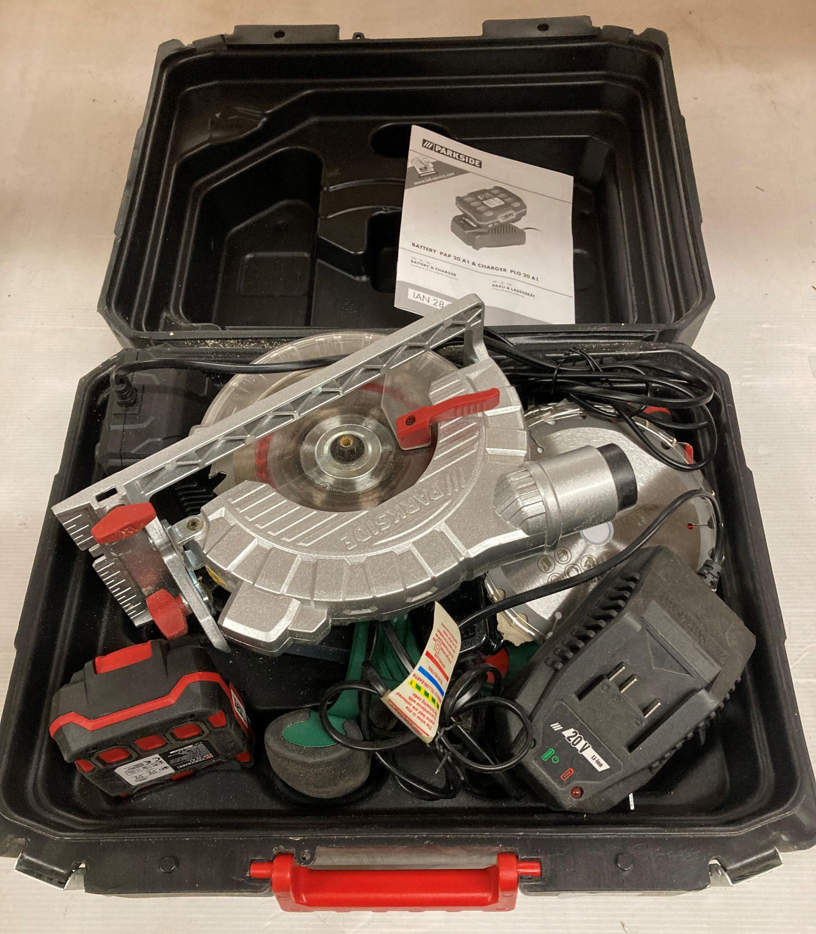 Parkside cordless circular saw PHKsa 20Li A1,