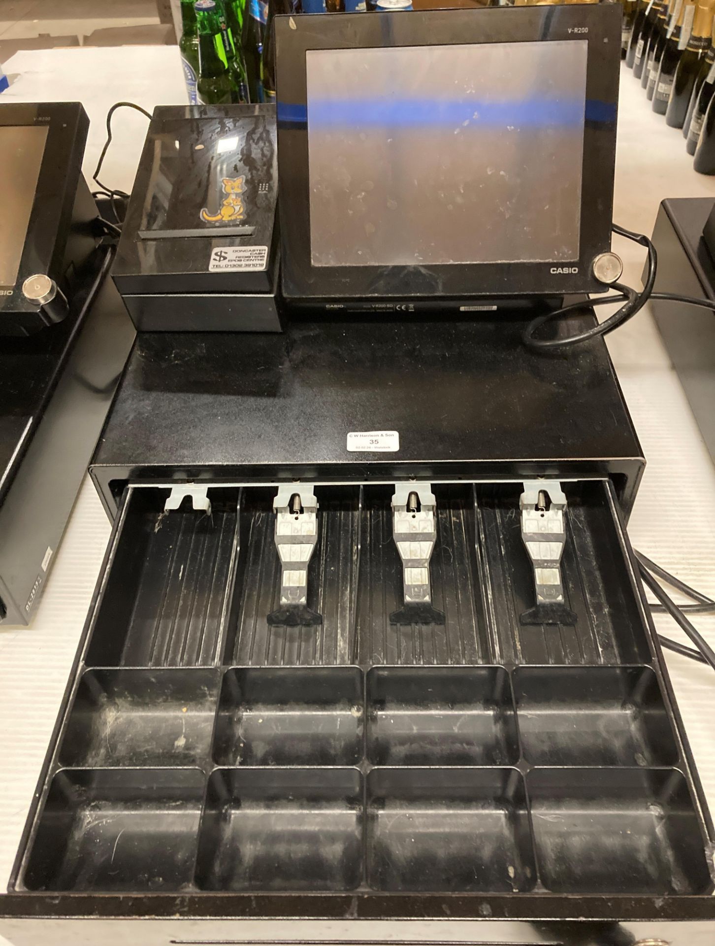 A Casio V-R200-BD touch-screen cash register with cash drawer (CWH REF: P10) Further - Image 4 of 4