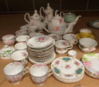 Forty-five pieces of Royal Albert china including tea cups, saucers,