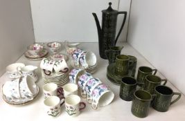 Fifty plus items including sixteen pieces of Portmeirion Totem coffee set,