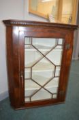 Glazed Corner Display Cabinet with Key