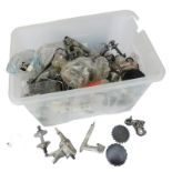 Bicycle parts, including cables, Campagnolo derailleurs, free wheel sets, Ambrosio head set, Simplex