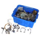 Bicycle parts, including brake sets, brake levers, head sets, hangers, etc. (1 box)