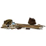 Various fishing equipment, rods, etc., to include fishing creel, containing a quantity of handmade