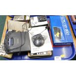 A Technics SLXP505 portable CD player, together with a boxed Sinclair Cambridge scientific