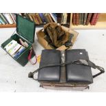 Various fishing related equipment, waders, cool box, a Kylie Continental storage cool box for